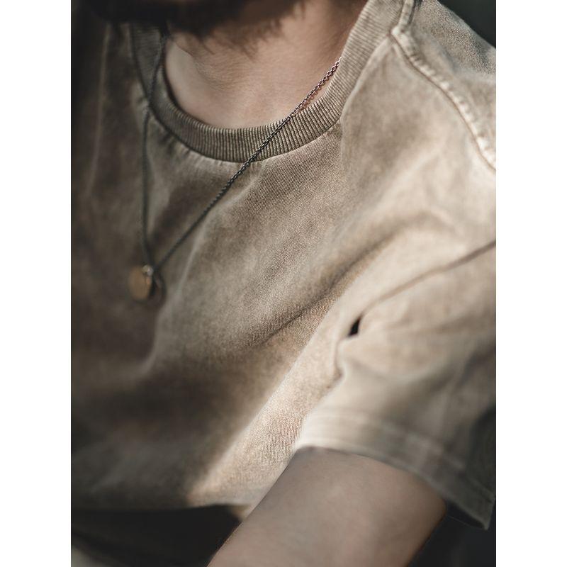 Madden Distressed Batik Khaki Casual Half Sleeve Parka