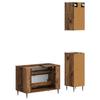 3 Piece Bathroom Cabinet System HAARLEM Reclaimed Wood