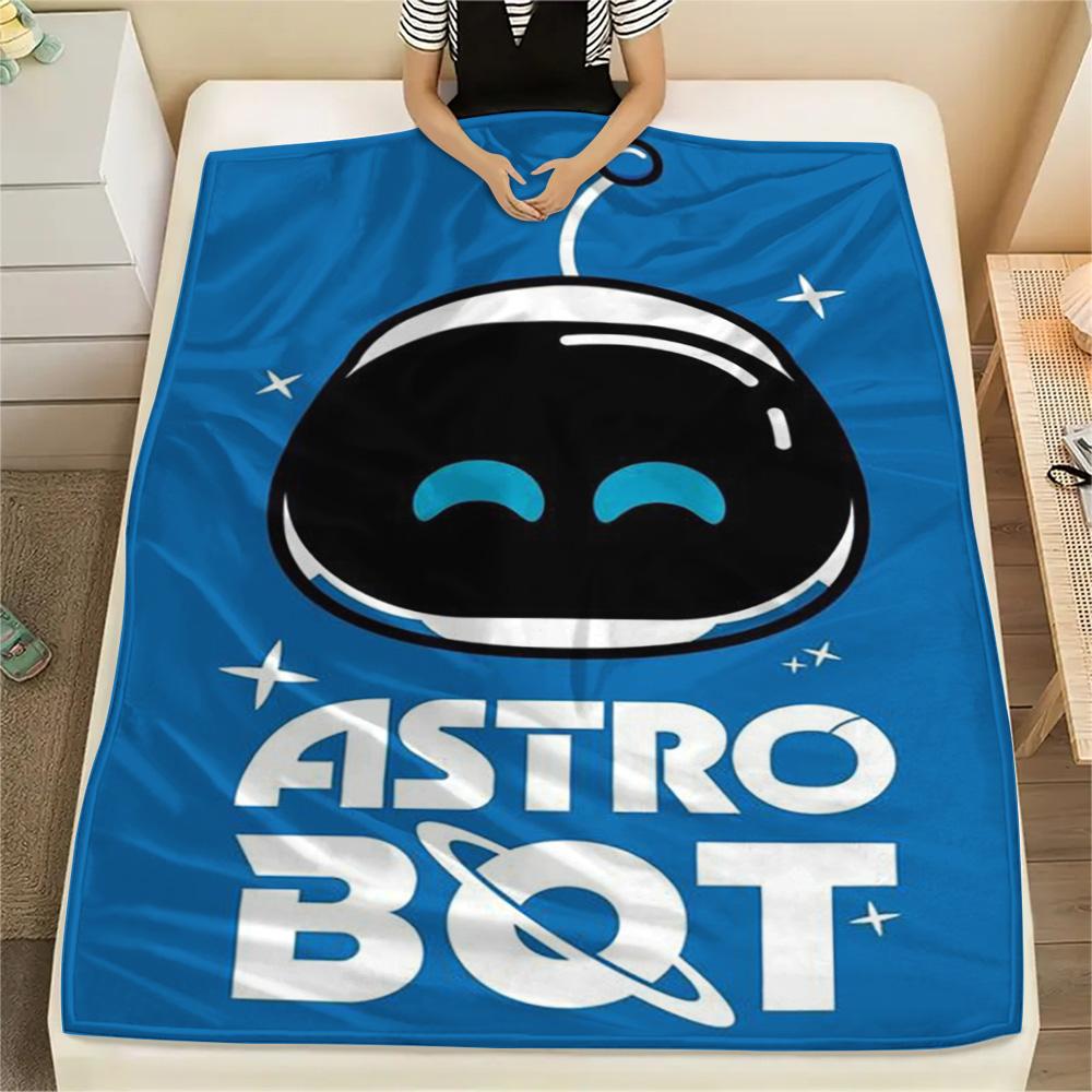 1PC ASTRO BOT Patterned Flannel Blanket Suitable For All Seasons for Home Decor Warmth and Comfort Gifts Holiday Present