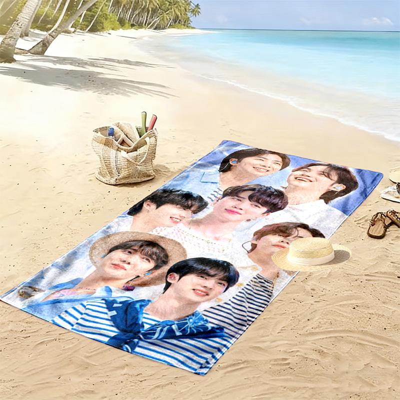 Leap Joy: Silhouettes Harmony beach towel Outdoor camping soft swim Absorbent bath towel Outdoor pool towel printing Comfort Fashion beach towel