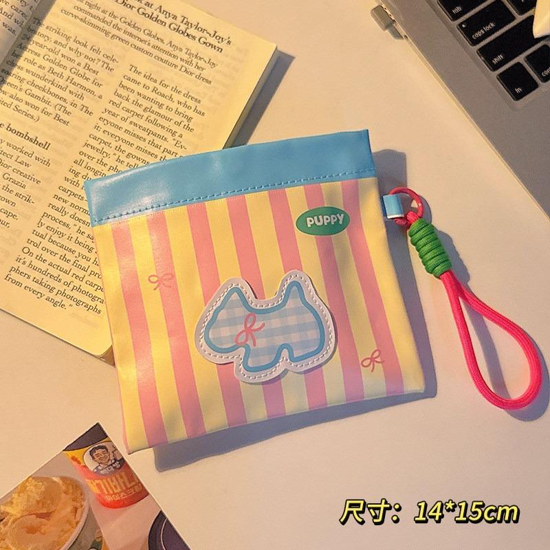 

Cute Menstrual Bag Portable for Outdoor Use Small Bag for Sanitary Napkins Large-capacity Storage Bag Napkin Storage Bag 14x15cm розовый