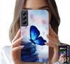 Etui Do Samsung Galaxy S21 Fe - Niebieski Motylek, Motyl, Damskie Wzory