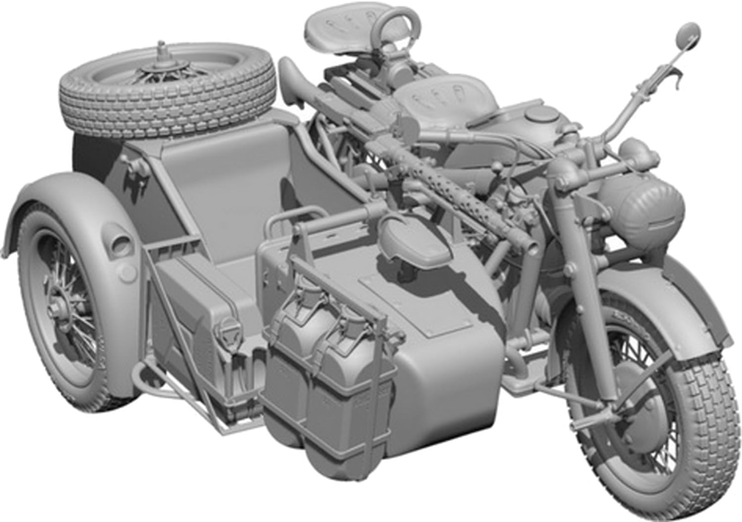 

Sol Model 1/24 WWII German KS750 Military Sidecar 3D Printer Kit MM904 (Motorcycle)