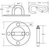 Stainless Steel Ceiling Wall Mount Hook Suspension Bracket Hook For Gym Rings Yoga Hammock Swing Hanging Chair