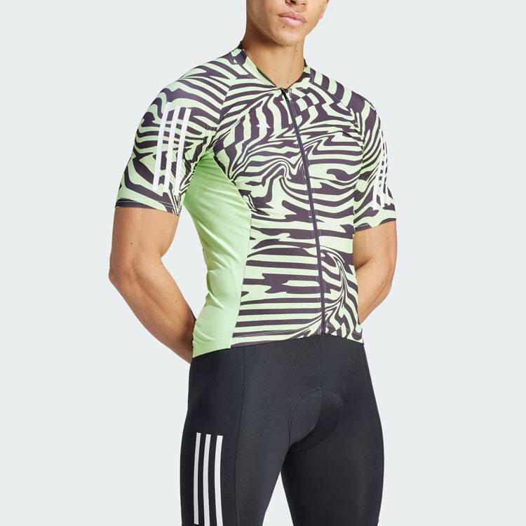 Adidas Essentials Fast Zebra Cycling Jersey Men Cycling Jersey Green IT3419