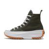 Run Star Hike Heightened Platform High Top Canvas Shoes Unisex Army Green