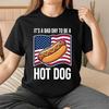 Retro Its A Bad Day To Be A Hot Dog Kids T-shirt Vintage 4th of July Toddler Shirt Funny American Flag Hotdog Tee BBQ Party Youth Apparel