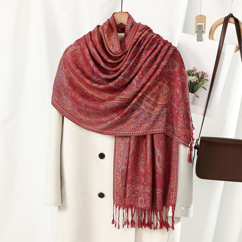 Bohemia Paisley Pashmina Hijab Scarf Woman Muslim Hijabs Cashmere Shawl Female Foulard Turban Head Wraps Headband Luxury Brand
