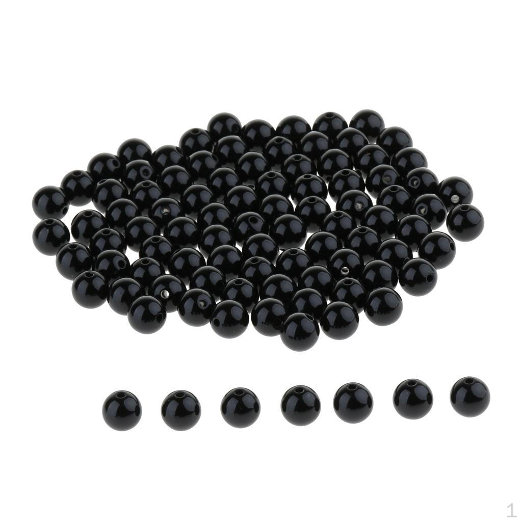 100pcs Plastic Teddy Bear Soft Toy Black, 10mm