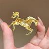Fashion Rhinestones Pearl Alloy Horse Brooches Zodiac Pony Pins Women Men Clothing Accessories Suit Lapel Corsage New Year Gifts