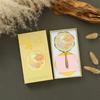 Peony Chinese Style Metal Mirror Portable Vanity Mirror Cute Flower Handheld Mirror  Bedroom