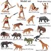 Oenux Prehistoric People Life Scene Human Evolution Wild Sabre-toothed Tiger Mammoth Animals Model Action Figures Collection Toy