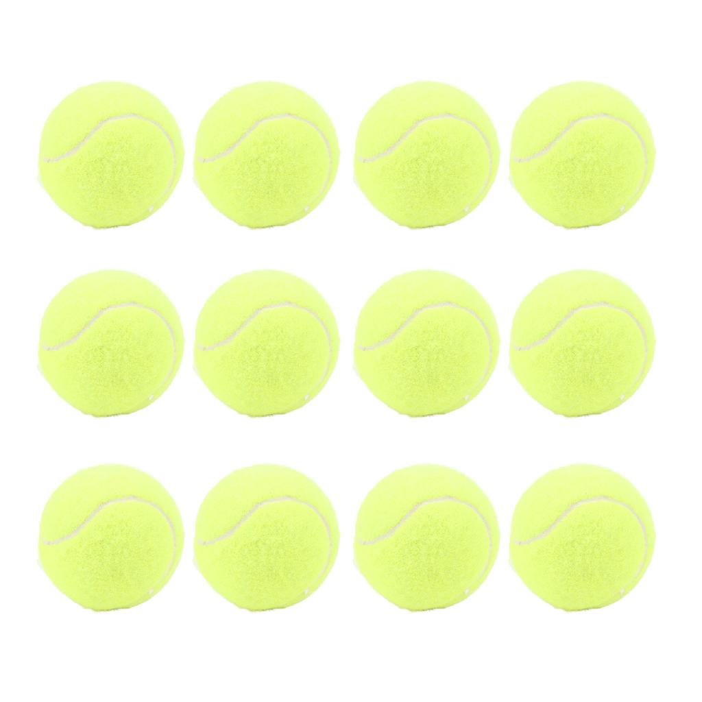 12 Pack Tennis Balls Rubber Felt Pressure Training Tennis Balls Practice Balls with Storage Bag for Beginner Training