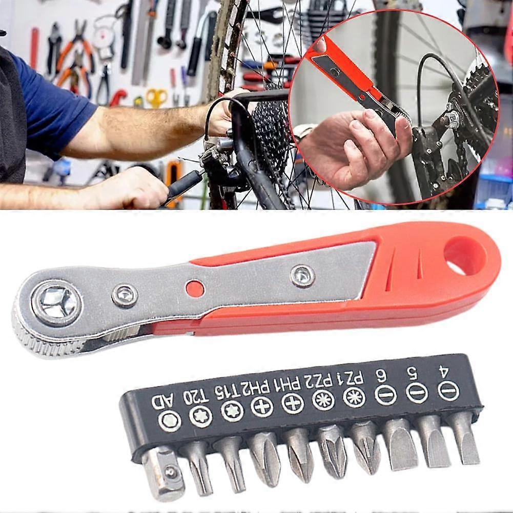 Mini 36-Tooth Ratchet Screwdriver Narrow Space Gap Maintenance Operation Bit Sleeve L-Shaped Wrench