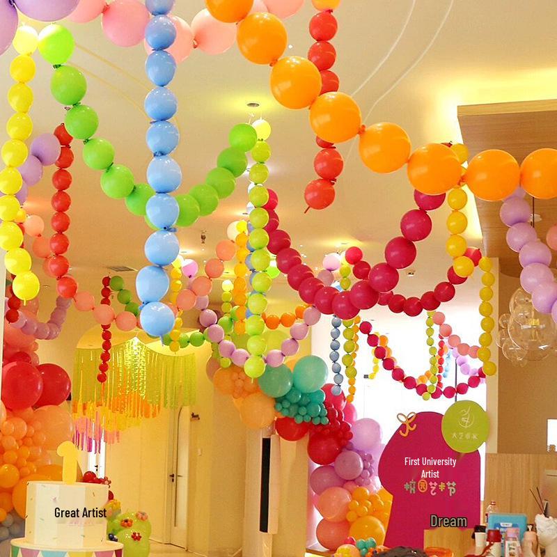 Bunte Spiralballons für Klassenzimmer- & Erstgeburtstagsdekorationen