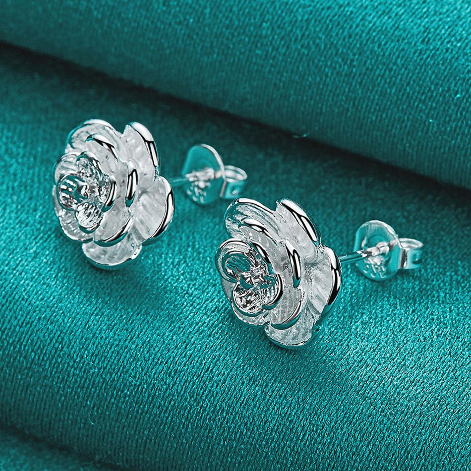 

Изящный серьги-пусеты в виде цветочного бутона из стерлингового серебра 925 пробы для женщин, модная классическая свадебная бижутерия для вечеринок 1.00*1.00cm