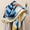 Womens Silk Cashmere Wool Scarf Winter Warm Square Shawl Fashion Luxury