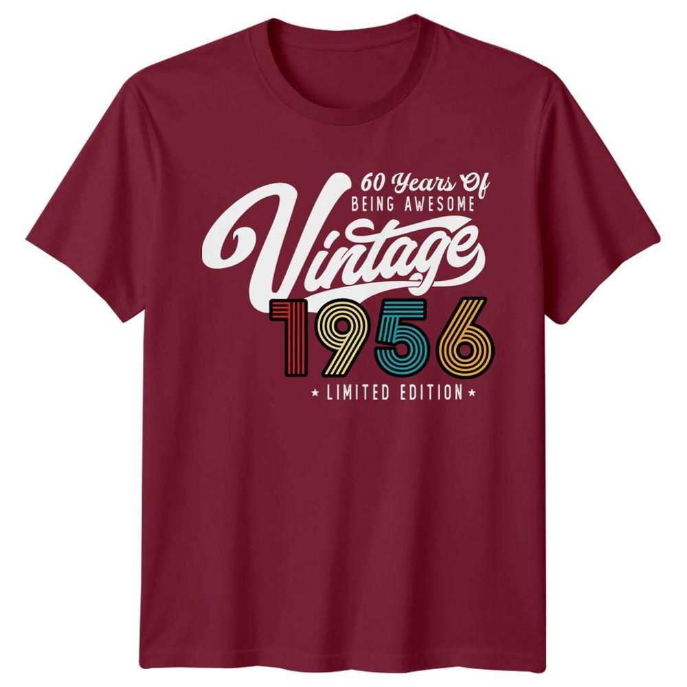 Vintage 1956 Sixty Years Of Being Awesome Birthday Unisexs TShirt