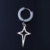 Male Drop Earring Clip Earring Korean Style Ear Cuff Cross Star Dangle Earring Men Hoop Earring