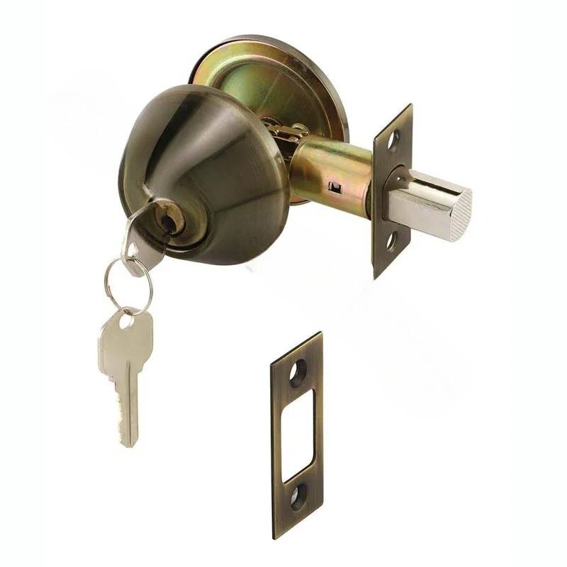 Home Door Gate Single Cylinder Deadbolt Chrome Stainless Steel Dead Bolt Door Lock