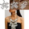 Miao Ethnic Elephant Bell Pendant Necklace With Geometric Alloy Design For Women