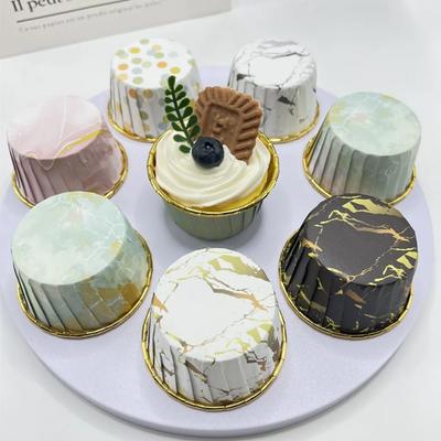 50 Stück Kleine Mini Packung Muffins Tasse Papier Cupcake Förmchen Backförmchen Hüllen Muffinboxen DIY Kuchenwerkzeuge Küchenbackzubehör