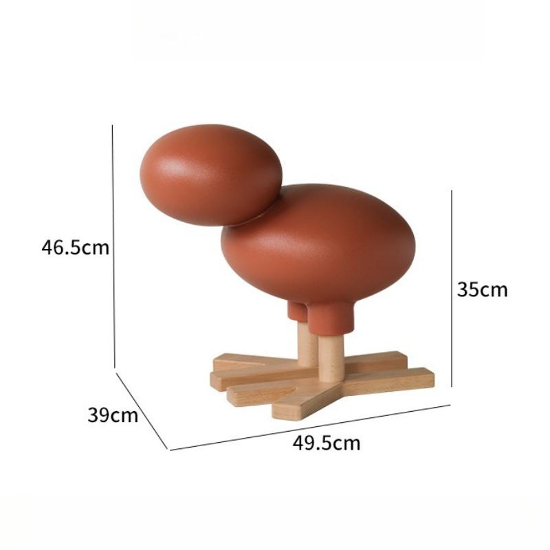 Creative Bird Chair Figurines Original Funny Children s Chair Ornaments Novelty Nordic Ornament Home Entrance Hall Decoration тёмно-рыжий