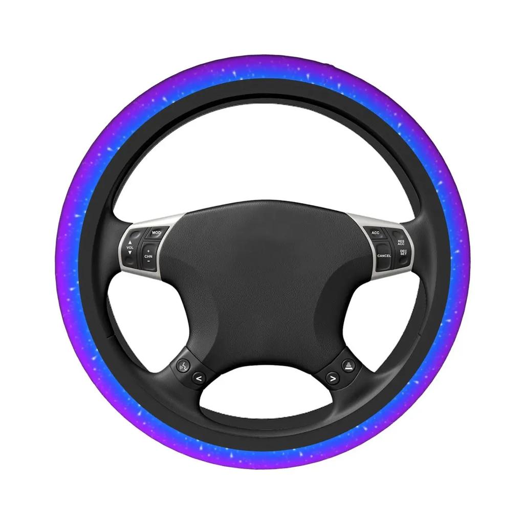 Rainbow Sparkle Car Steering Wheel Cover Non-slip Auto Steering Wheel Protector Colorful Auto Decor Steering-Wheel Accessories