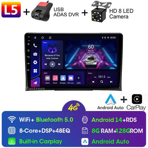 Radio Auto Multimedia Player 9 inch Sistem Android pentru Volkswagen Multivan T5 2003 - 2015 Navigație GPS Ecran Split Bluetooth