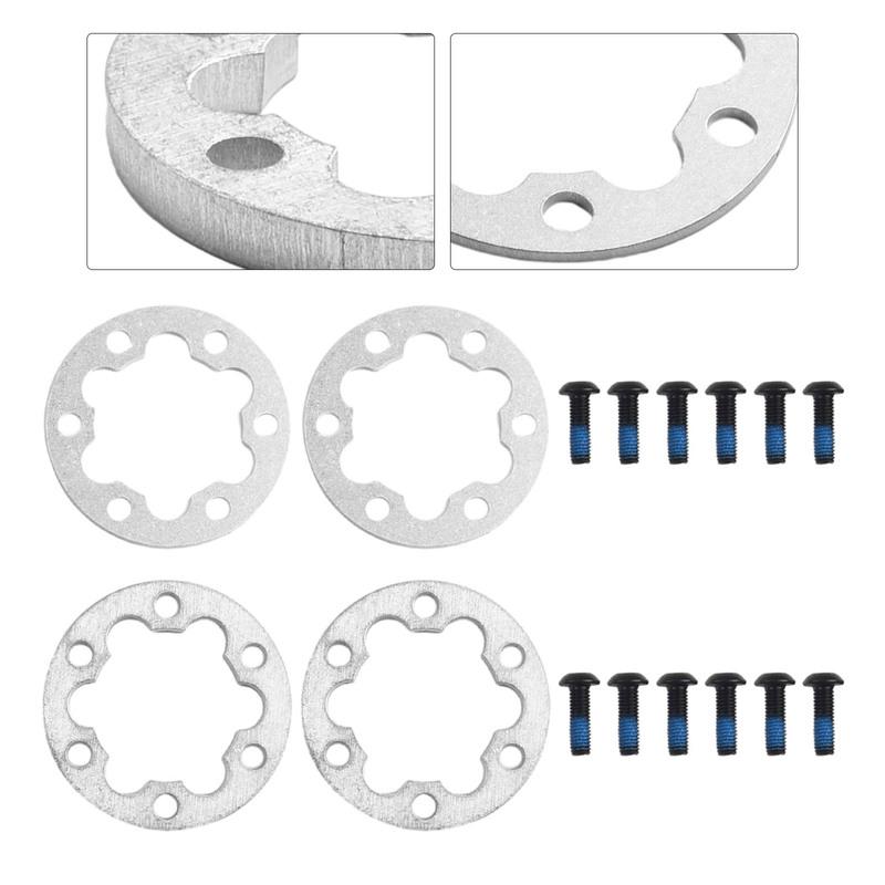 4PCS Brake Gasket Spacer Set for Electric Scooter and E Bike 6 Holes Disc Washer 25mm Suitable for 44MM Rotors Includes Screws