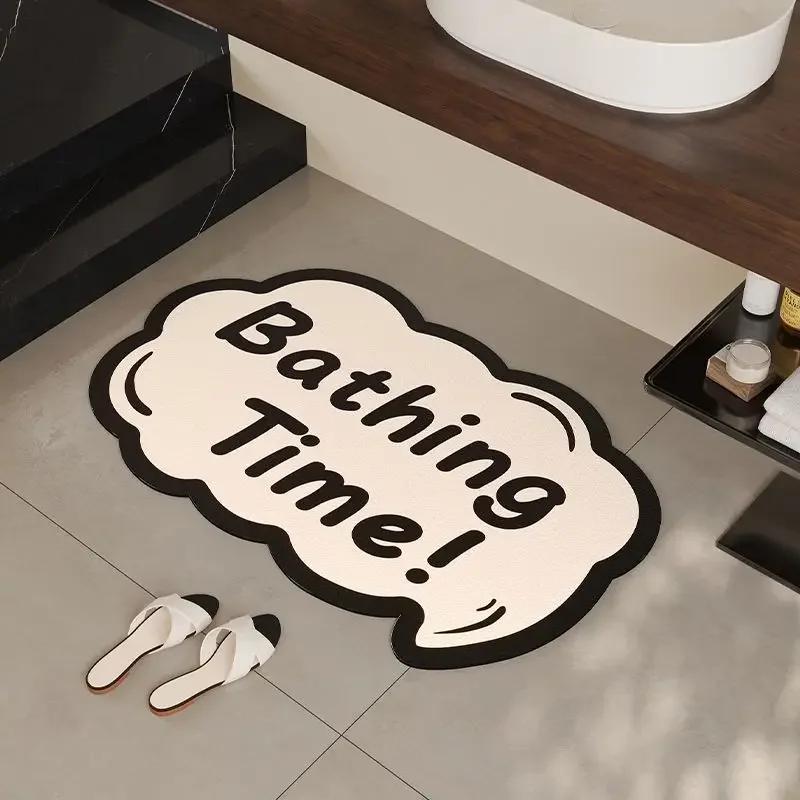 

Впитывающий коврик из диатомовой грязи особой формы, простой для ванной комнаты, ванной, нескользящий коврик для ног, бытовой туалет, напольный коврик для двери 40X60cm 15.7X23.6in