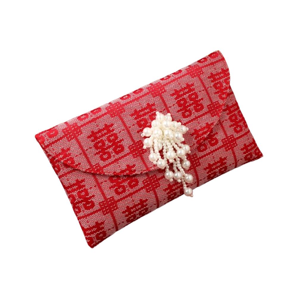 Magnetic Snap New Year Gift Bag Traditional Lucky Money Packet Red Wallet Wedding Ceremony