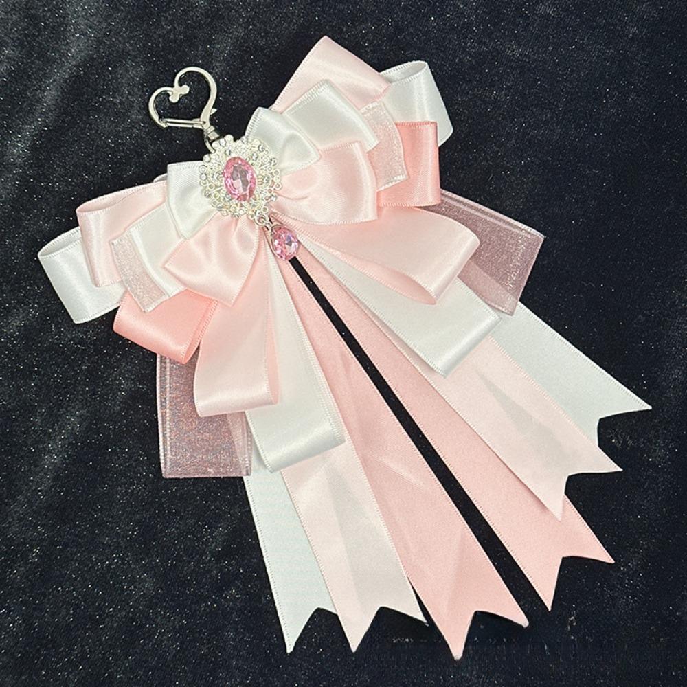 Декоративный Кулон-Бант Двухслойный Брелок в Стиле Лолита Для Сумки-Итабаг DIY Кулон Женский Девочки розовый