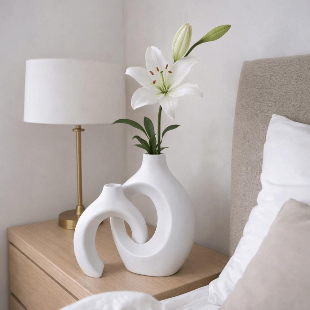 2 pieces/pair Removable Flower Vases Minimalist Vase Set Creative Imitation Ceramic Vase  Bedhead