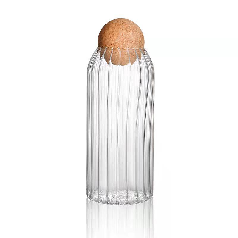Nordic Transparent Glass Storage Jar - Creative Home & Office Decor for Desk or Wine Cabinet