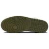 Air Jordan 1 Low Black Toe Medium Olive Men Sneakers Green White 553558-092