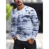 Men'S 3D Print Long Sleeve T-Shirt - Breathable Casual Athletic Wear, Regular Fit Crew Neck Shirt, Suitable for Spring/Autumn Outdoor And Casual Wear