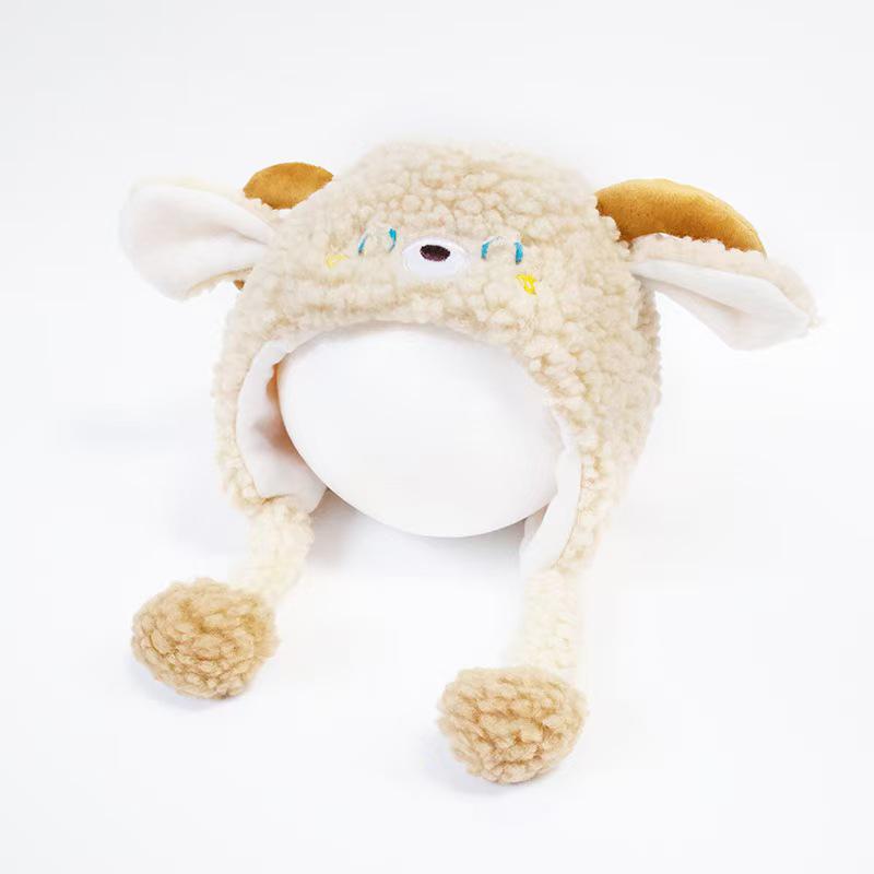 Exclusive Newcomer Offer: Cute Little Sheep Earflap Hat for Babies - Warm and Plush for Autumn/Winter