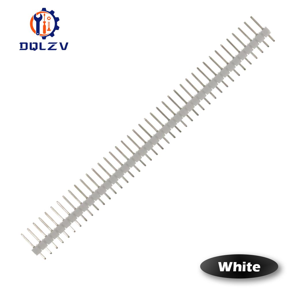 10PCS 40 Pin 1x40 Single Row Male 2.54 Breakable Pin Header Connector Strip For Arduino White/Black/Red/Blue/Green/Yellow