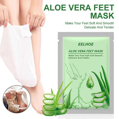 Aloë Vera Voetmasker Peeling Voor Benen Voeten Masker Exfoliërende Sokken Scrub Voor Pedicure Anti Crack Hak Verwijder Huid Voet Patch