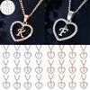 Timeless 26 Letters Heart Love Crystal Women Silver Plated Chain Necklace Jewelry Embracing Endless Love