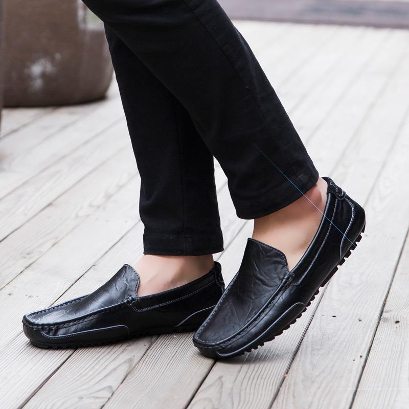 Mocasines de Cuero para Hombre para Todas las Estaciones: Zapatos de Conducir Ligeros Elegantes Formales y Casuales