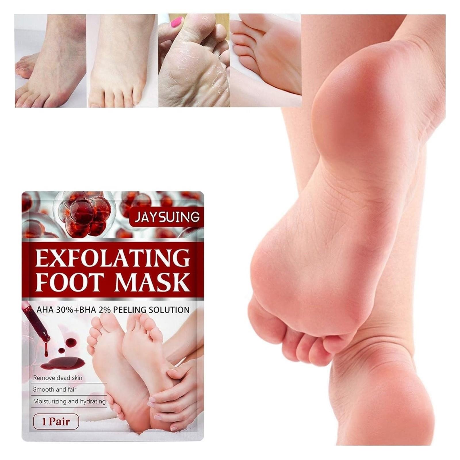 

Маска-пилинг для ног Отшелушивающая маска для ног (5 шт.), Увлажняющие носки-маски для ног для ухода за сухими потрескавшимися ногами, удаления омертвевшей кожи40 мл One Size