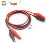 double-headed alligator clip test wire red and black line 1 meter