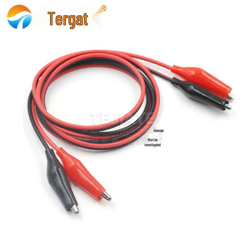 1m Red & Black Double-Headed Alligator Clip Test Leads with 4 Clips (2-to-2 Configuration)