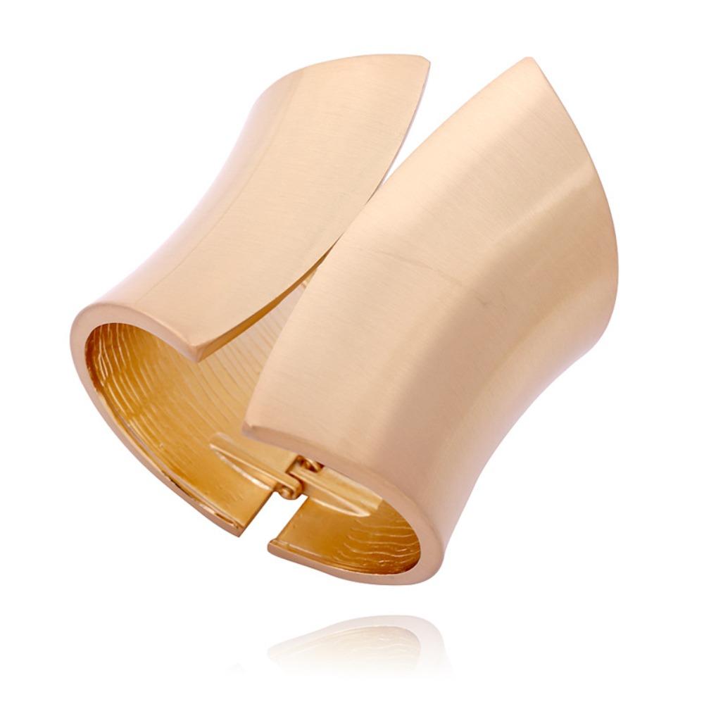 Metallic Finish Metal Bangle Extra Wide Open Bangle Bold Style Wide Cuff Bracelet Women Fashion