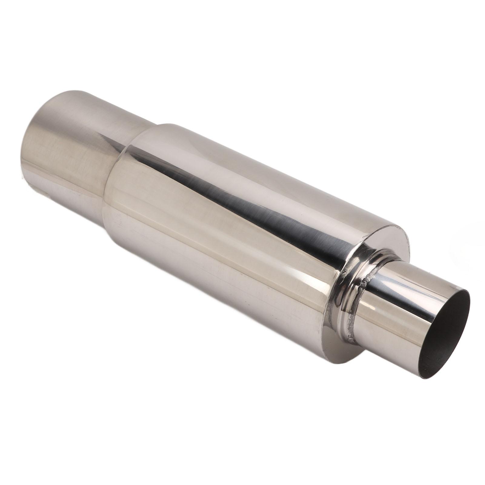 

Stainless Steel Exhaust Muffler Resonator 2.5in Inlet 3.5in Outlet Tail Pipe Universal for Car