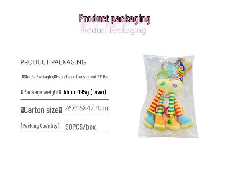 Happy Monkey Baby Mobile: Giraffe Rattle Pendant for Infants