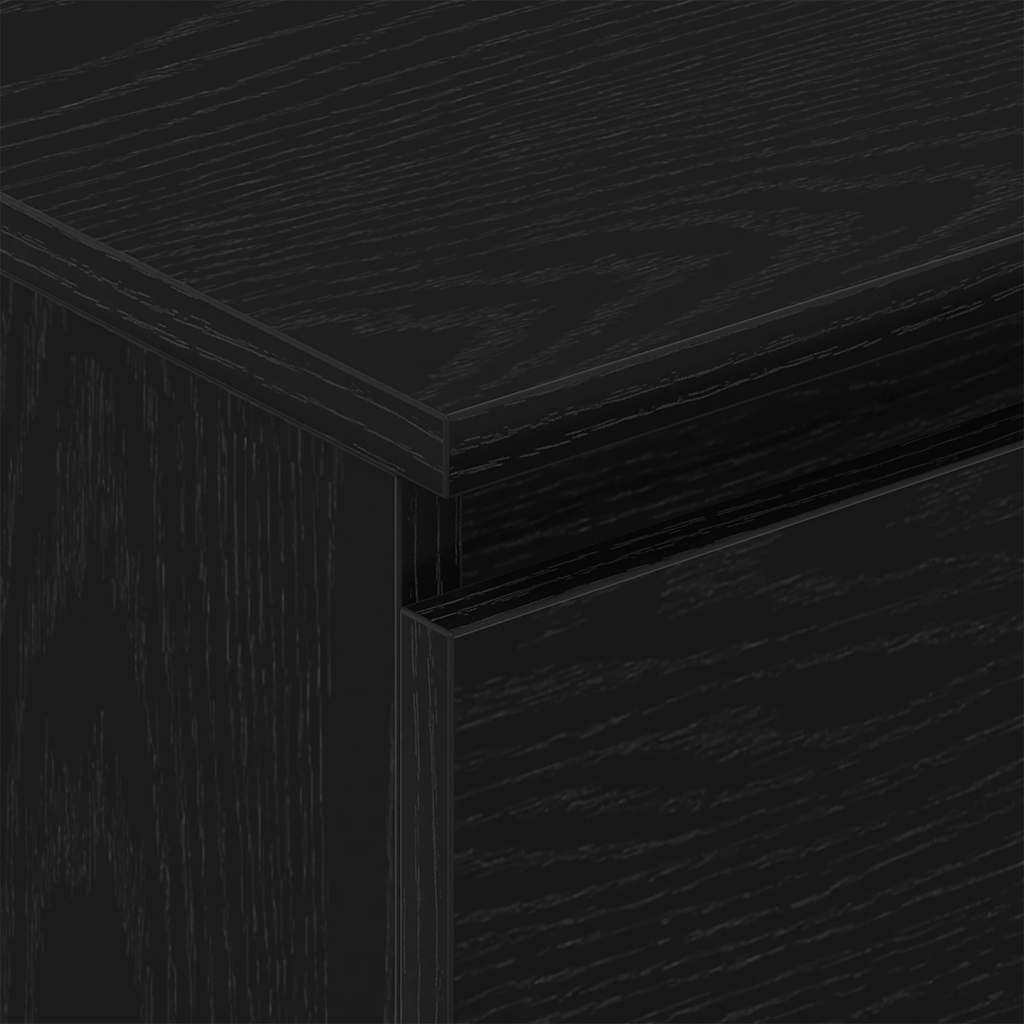 Sideboard Black Oak Effect 60 x 35 x 98.5 cm Engineered Wood