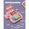Kids Cosmetic Set Girl Toys Little Princess Makeup Box Painting Special Shoulder Bag Washable Pretend Play With Mirror Plaything